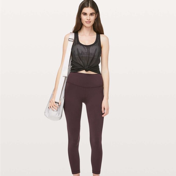 Lululemon All Love Racerback Tank Striped Mesh in Black, Size 10 - Picture 2 of 13